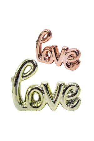 Enfeite Decorativo de Ceramica Love