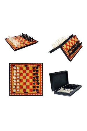 Jogo De Xadrez Tabuleiro Estratégico Dobrável Magnético Imã Portátil Estojo 32 Peças