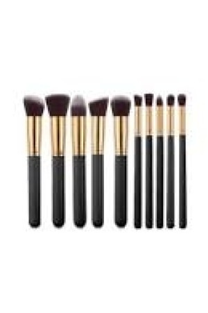 Kit com 10 Pincéis Kabuki e de Precisão Ruby Anjo