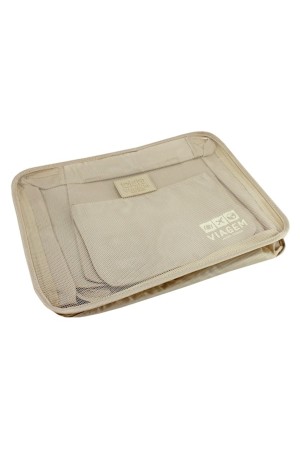 Kit De Organizadores de Malas de Viagem 6 Peças Bege Jacki Design