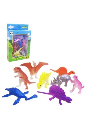 Kit Animal Dinossauro De Pvc Com 8 Pecas Colors Na Caixa -  PI3452