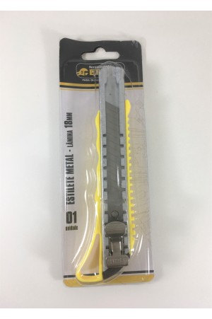 ESTILETE METAL E PLASTICO LAMINA 18 MM