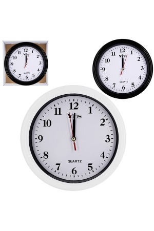 RELOGIO DE PAREDE REDONDO PRETO / BRANCO 20CM