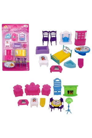 KIT MOVEIS INFANTIL 11 pecas COM CADEIRA + ACESSORIOS GLAM GIRLS COLORS NA CARTELA WELLKIDS