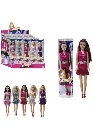 BONECA CINDY FASHION LIGADA NA MODA COM VESTIDO COLORS NO TUBO