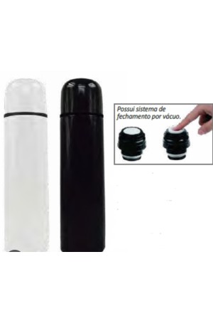 GARRAFA TERMICA DE INOX 500ML - SORT PRETO/BRANCO