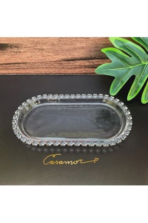 TRAVESSA OVAL DE CRISTAL CORACAO 25X13X2,5CM - LYOR