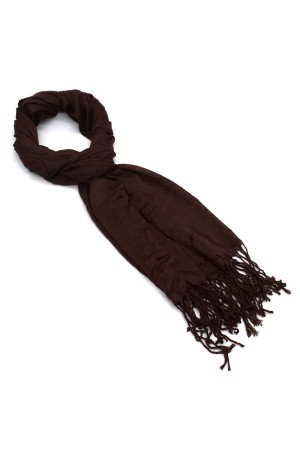 PASHIMINA MARROM ESCURO LARGURA 0,70 CM X 1,90 CM